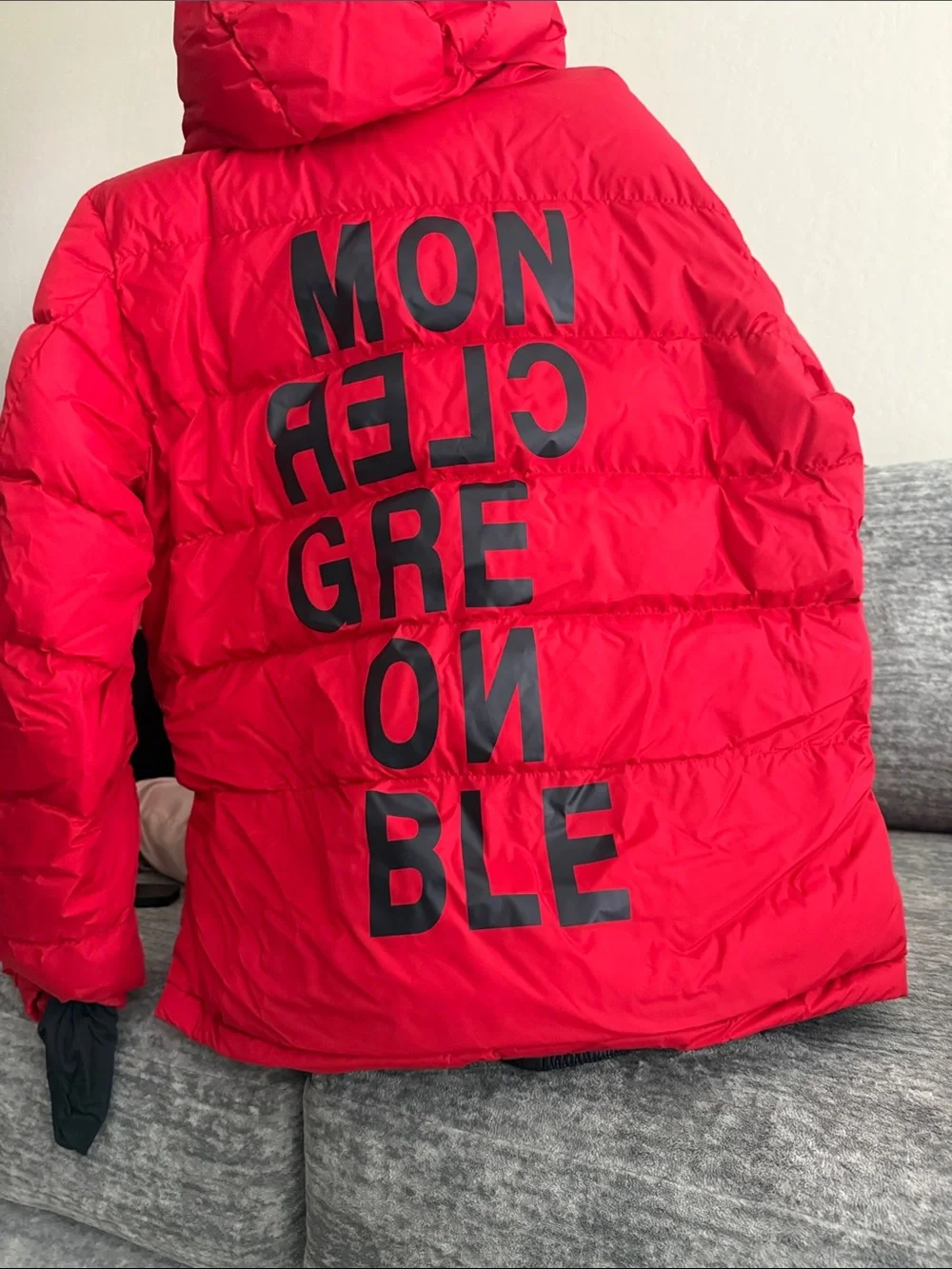 Moncler Red Puffer Jacket in Gift Box